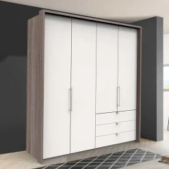 Schlafzimmerschrank 2m mit 3 Schubladen - Tivierto