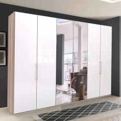 Schlafzimmerschrank mit Spiegel Falttür mittig - Bosays V