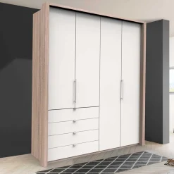 Schlafzimmerschrank mit vier Schubladen Soft Close - Vaclyn