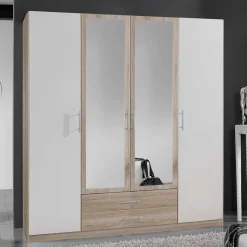 Schlafzimmerschrank mit vier Türen & zwei Schubladen - Nicla