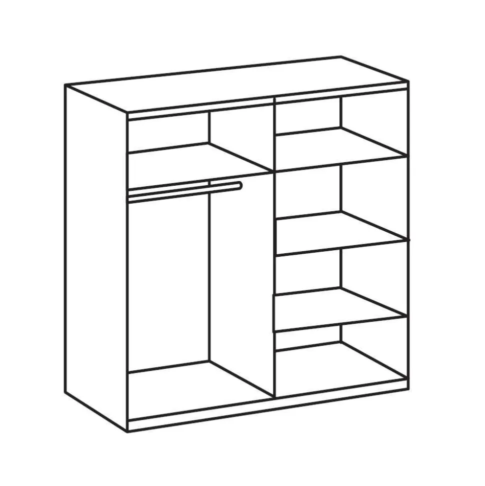 Schlafzimmerschrank Rommino mit Spiegeltüren