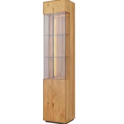 Schlanke Vitrine mit LED Beleuchtung - Cocondar