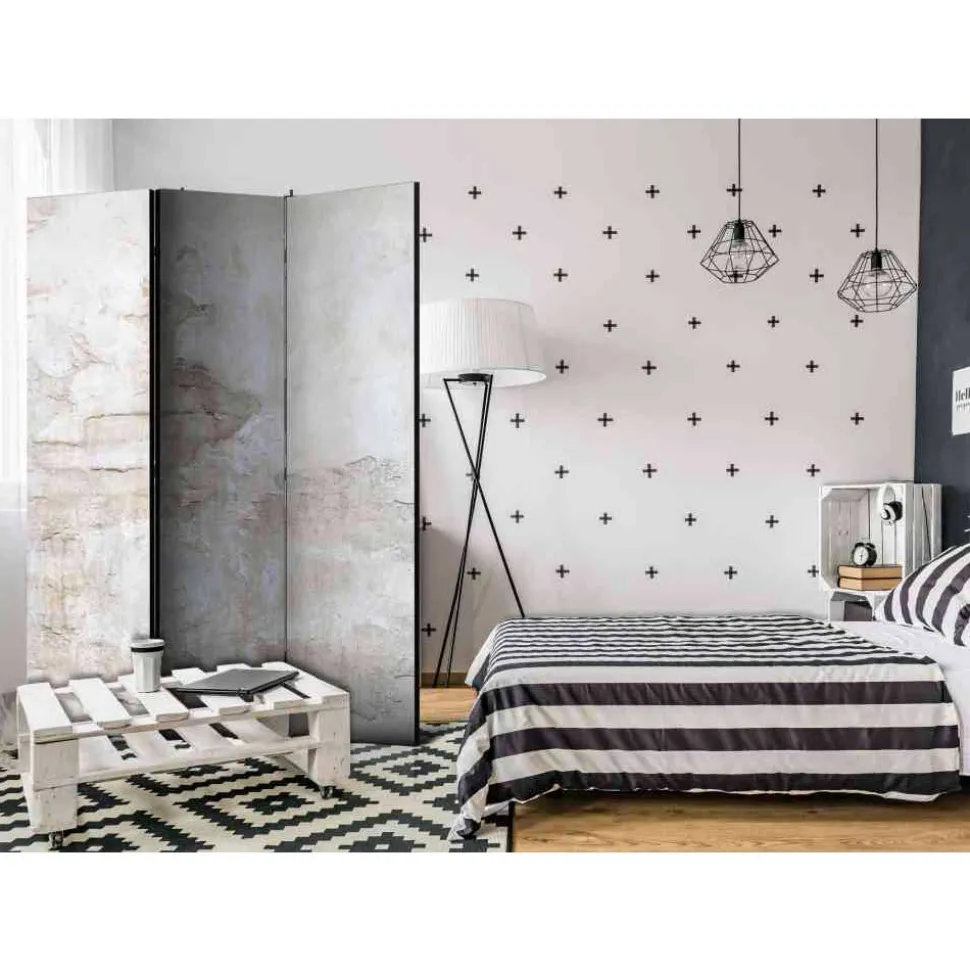 Schlichter Design Paravent Betonwand - Ovestica