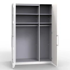 Schlichter Kleiderschrank 2-türig in Creme - Rativian