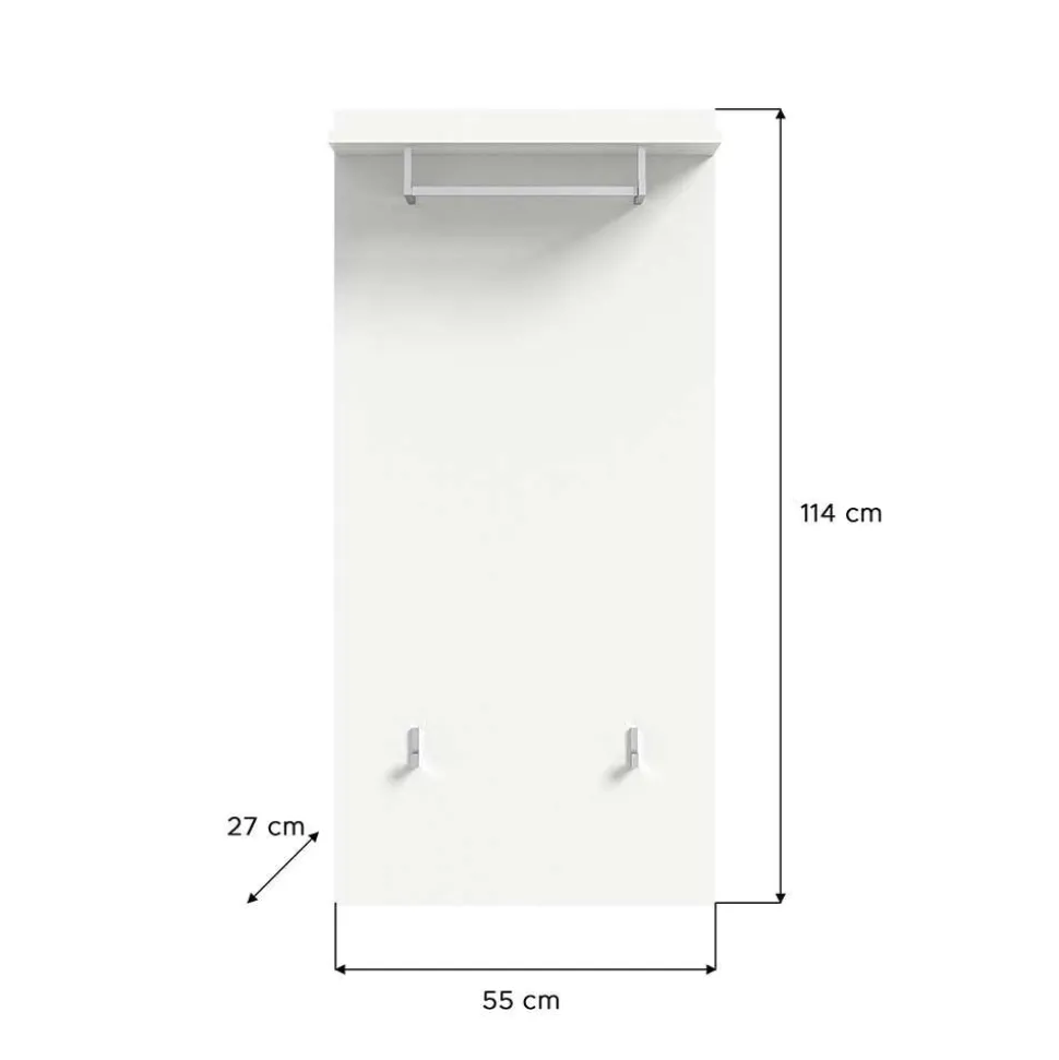 Schlichtes Garderobenpaneel in modernem Design - Rugova