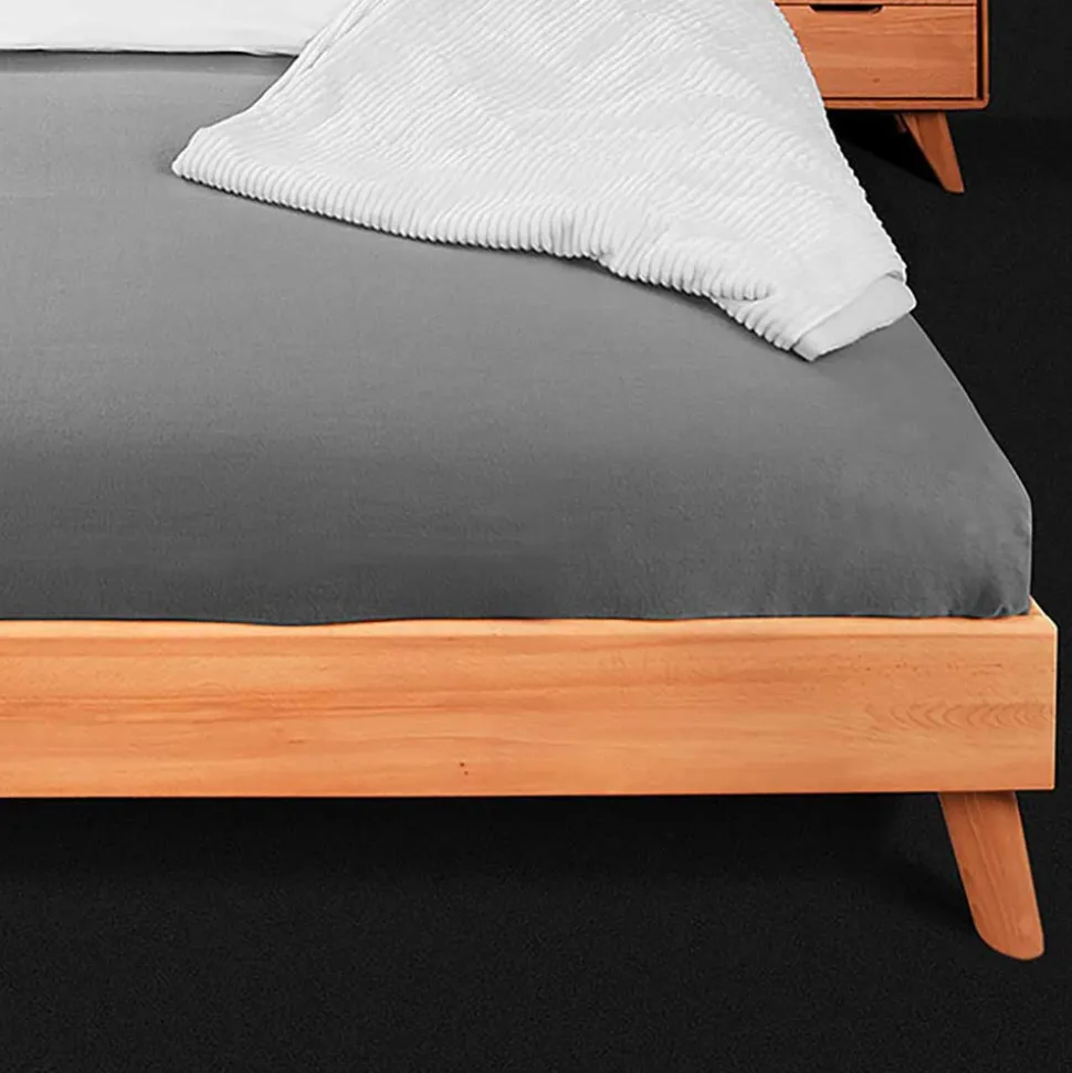 Schlichtes Holz Bett in Überlänge 220cm - Junola