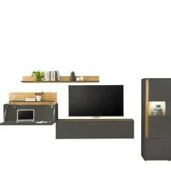 Schlicht-moderne Wohnwand Möbel - Ahilav (vierteilig)