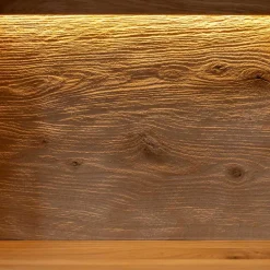 Schmale Massivholz Vitrine mit LED Beleuchtung - Eribella