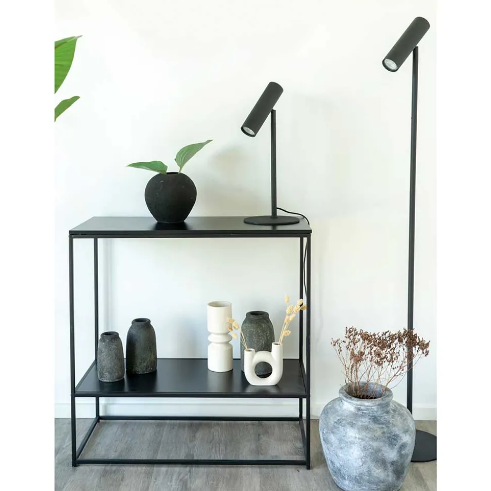 Schmale Stehlampe in Schwarz - Barnet