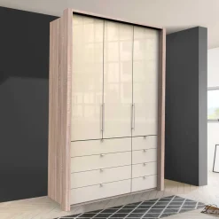 Schmaler Kleiderschrank in Cremefarben - Rativian