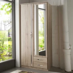 Schmaler Kleiderschrank mit zwei Schubladen - Lagunara