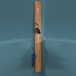 Schmales Garderoben Paneel Reestyl in Eichefarben