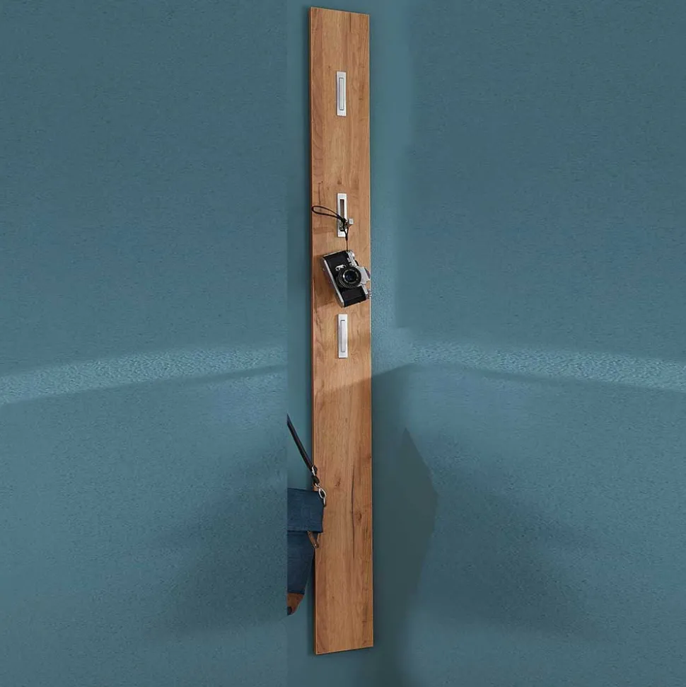 Schmales Garderoben Paneel Reestyl in Eichefarben