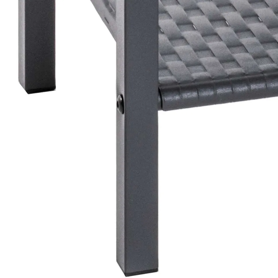 Schmales Standregal aus grauem Stahl - Pazionan