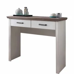 Schminktisch Konsole Izarella in Weiß und Taupe
