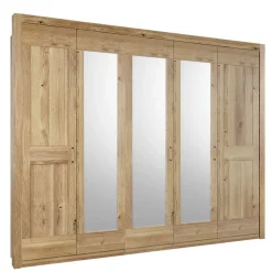 Schrank fürs Schlafzimmer 5-türig - 3 Spiegel - Zamron