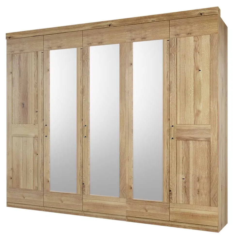 Schrank fürs Schlafzimmer 5-türig - 3 Spiegel - Zamron