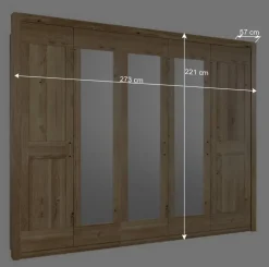 Schrank fürs Schlafzimmer 5-türig - 3 Spiegel - Zamron