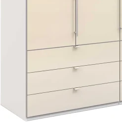 Schrank fürs Schlafzimmer in Creme Glas & Weiß - Zidarie