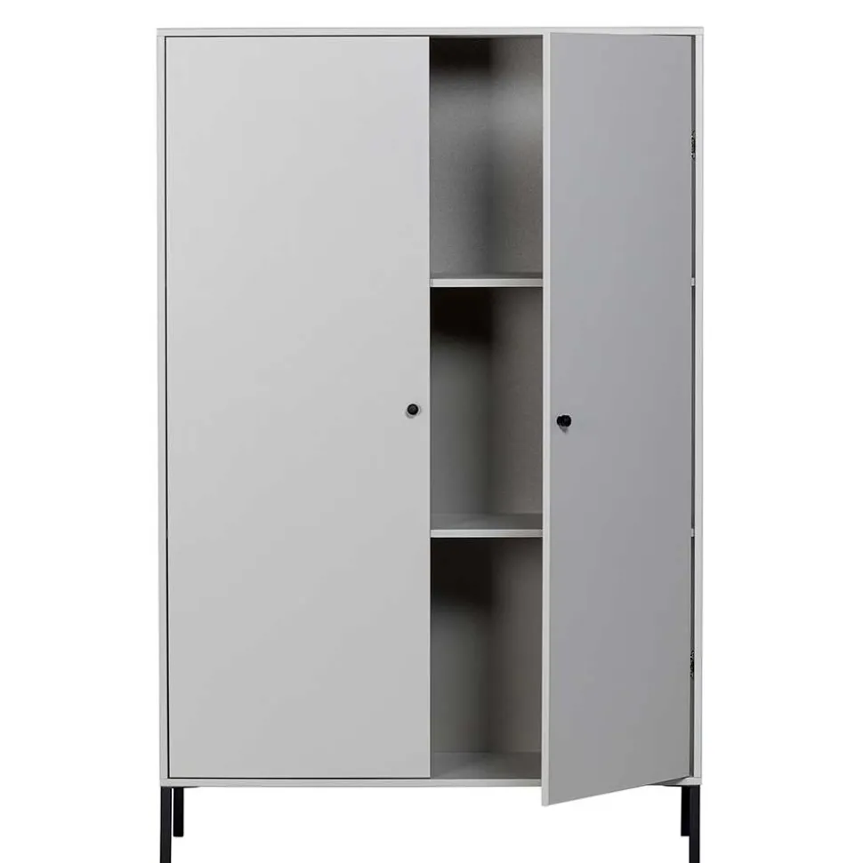 Schrank in Hellgrau und Schwarz - Aturin