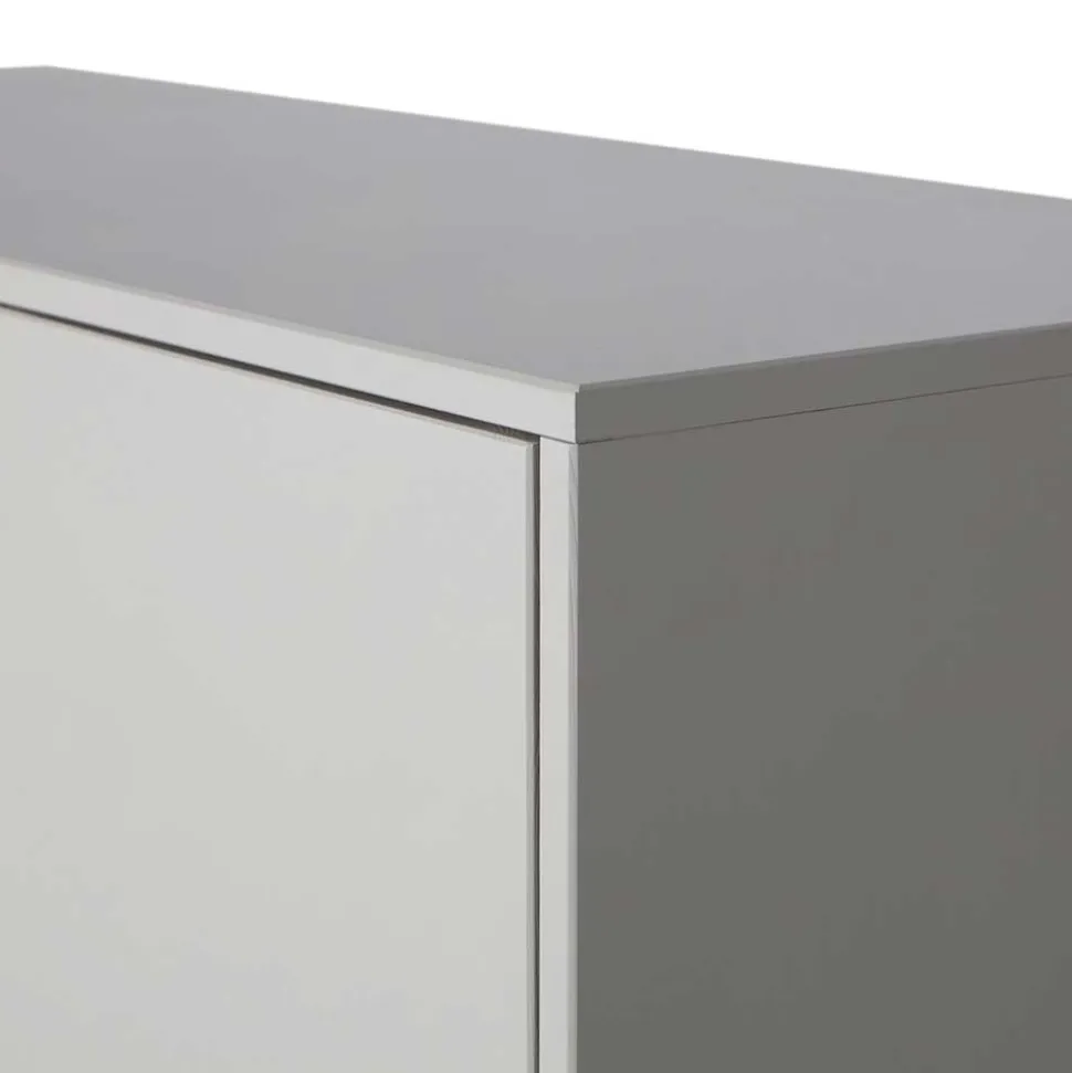 Schrank in Hellgrau und Schwarz - Aturin