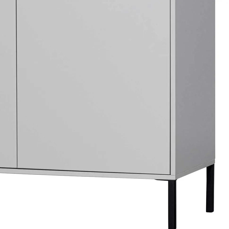 Schrank in Hellgrau und Schwarz - Aturin