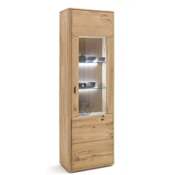 Schrank Vitrine aus Eiche Massivholz - Destal