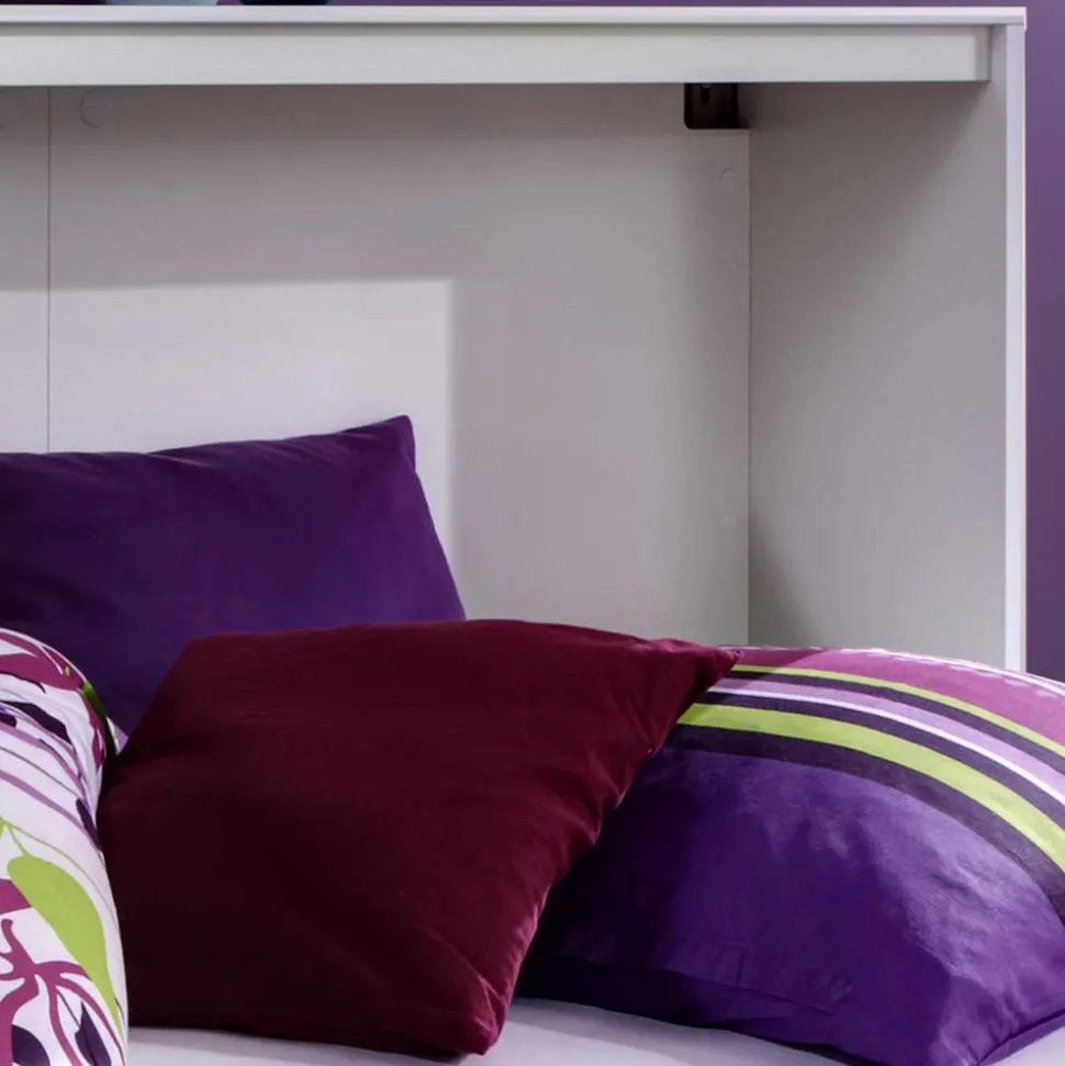 Schrankbett in Weiß aus Metall mit Matratze - Dynamic