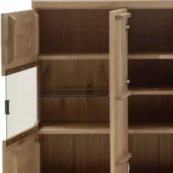 Schrankvitrine aus hellem Asteiche Massivholz - Losiamos