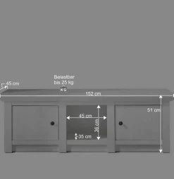 Schrankwand Chelles im weißem Landhaus-Stil (vierteilig)