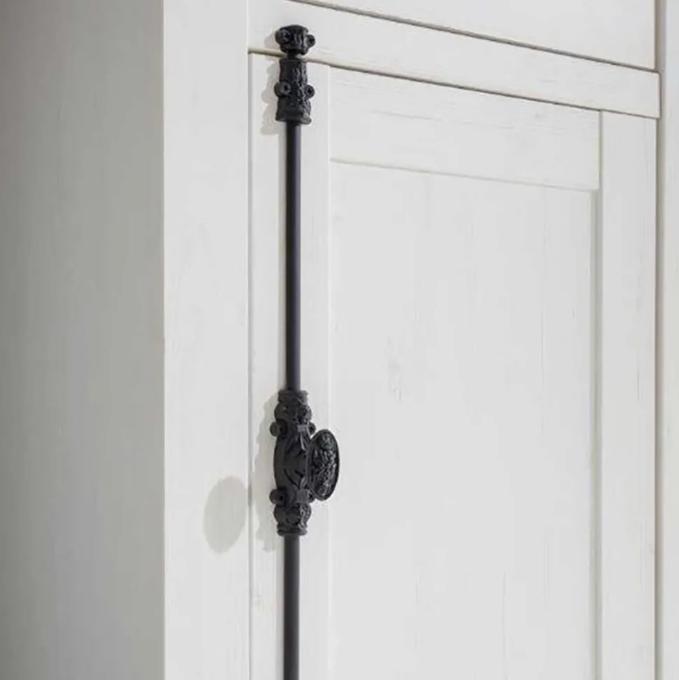 Schrankwand Chelles im weißem Landhaus-Stil (vierteilig)