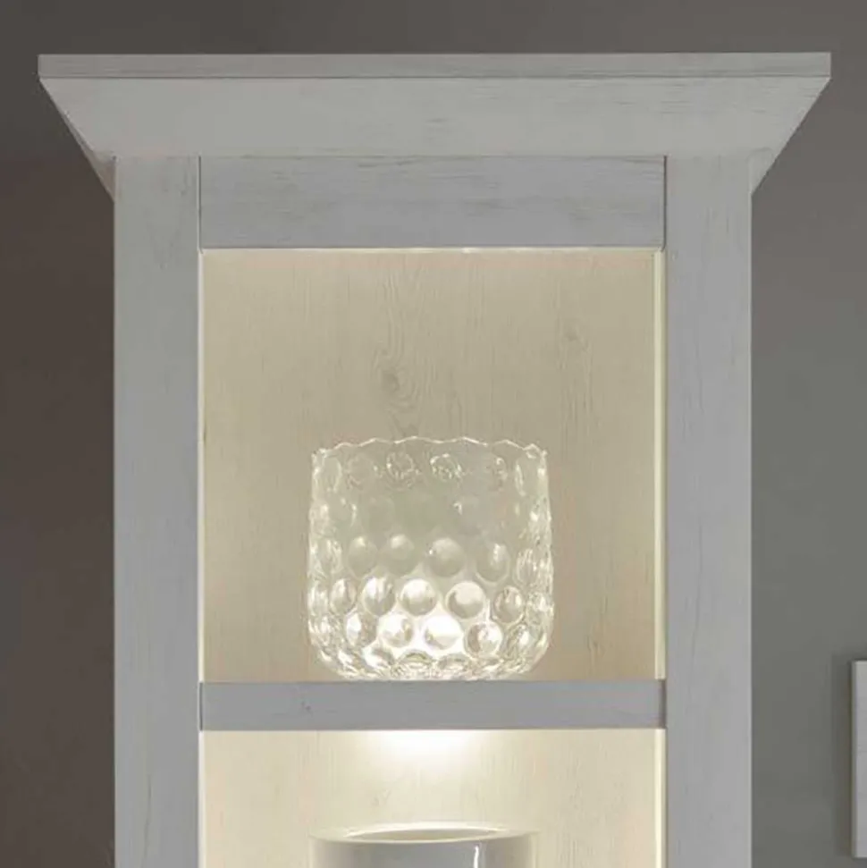 Schrankwand Chelles im weißem Landhaus-Stil (vierteilig)