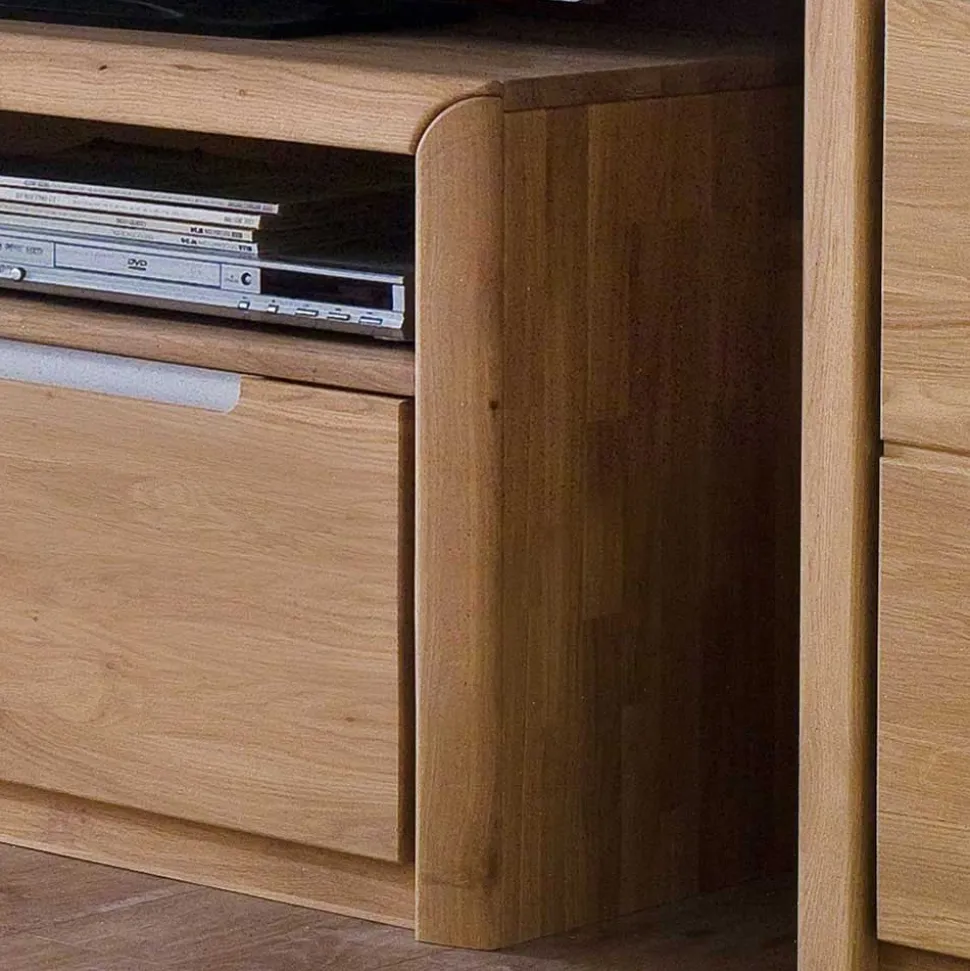 Schrankwand Croconia aus Wildeiche massiv (dreiteilig)