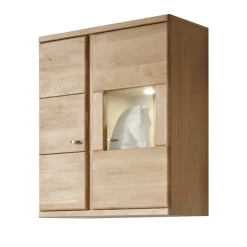 Schrankwand Smonia aus Wildeiche Bianco (vierteilig)