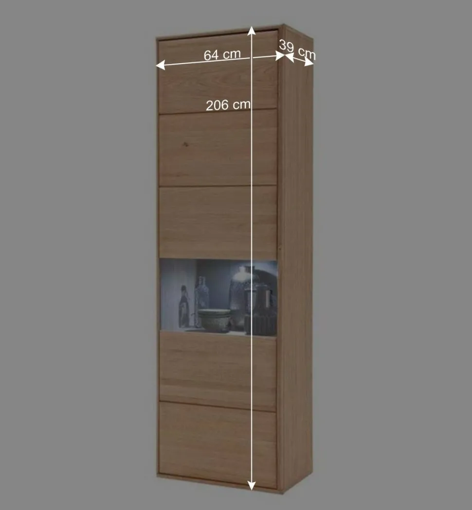 Schrankwand Vernella in Eiche Bianco (vierteilig)