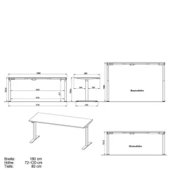 Schreibtisch & Rollcontainer Set - Sparkle (zweiteilig)
