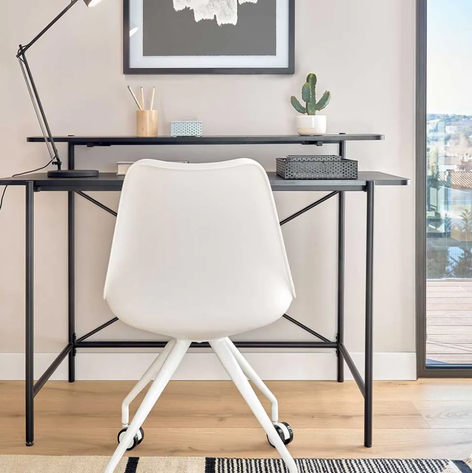 Schreibtisch aus Metall in Schwarz - Andjes