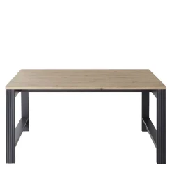 Schreibtisch in Dunkelgrau & Eiche Optik - Joe