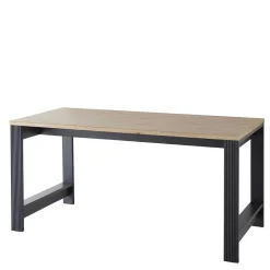 Schreibtisch in Dunkelgrau & Eiche Optik - Joe