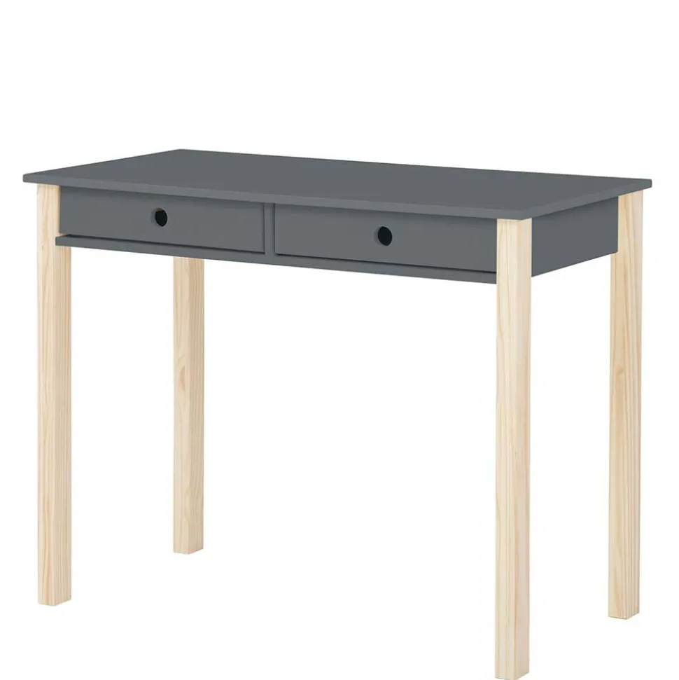 Schreibtisch in Grau mit Kiefer - Bradley