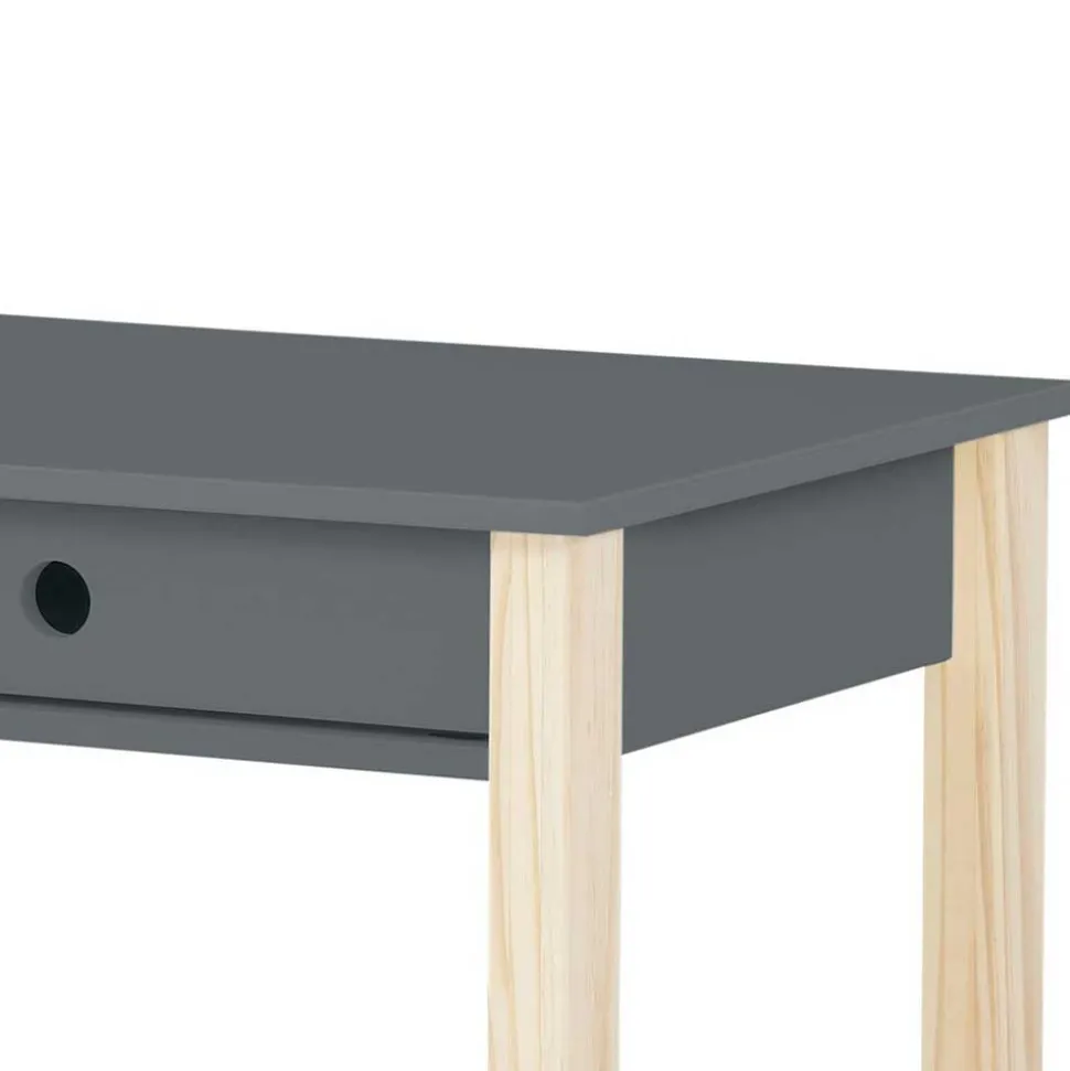 Schreibtisch in Grau mit Kiefer - Bradley