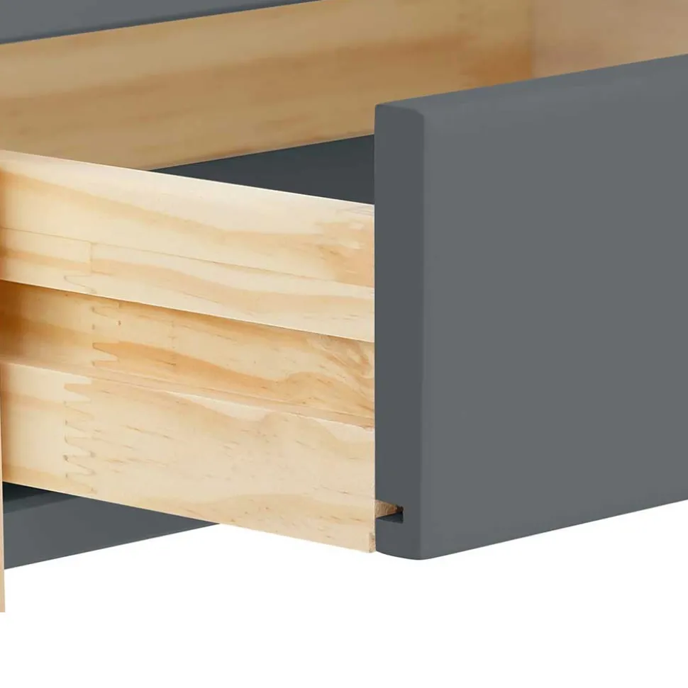 Schreibtisch in Grau mit Kiefer - Bradley