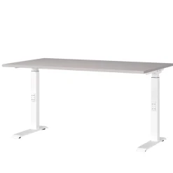 Schreibtisch in Hellgrau und Weiß - Topper