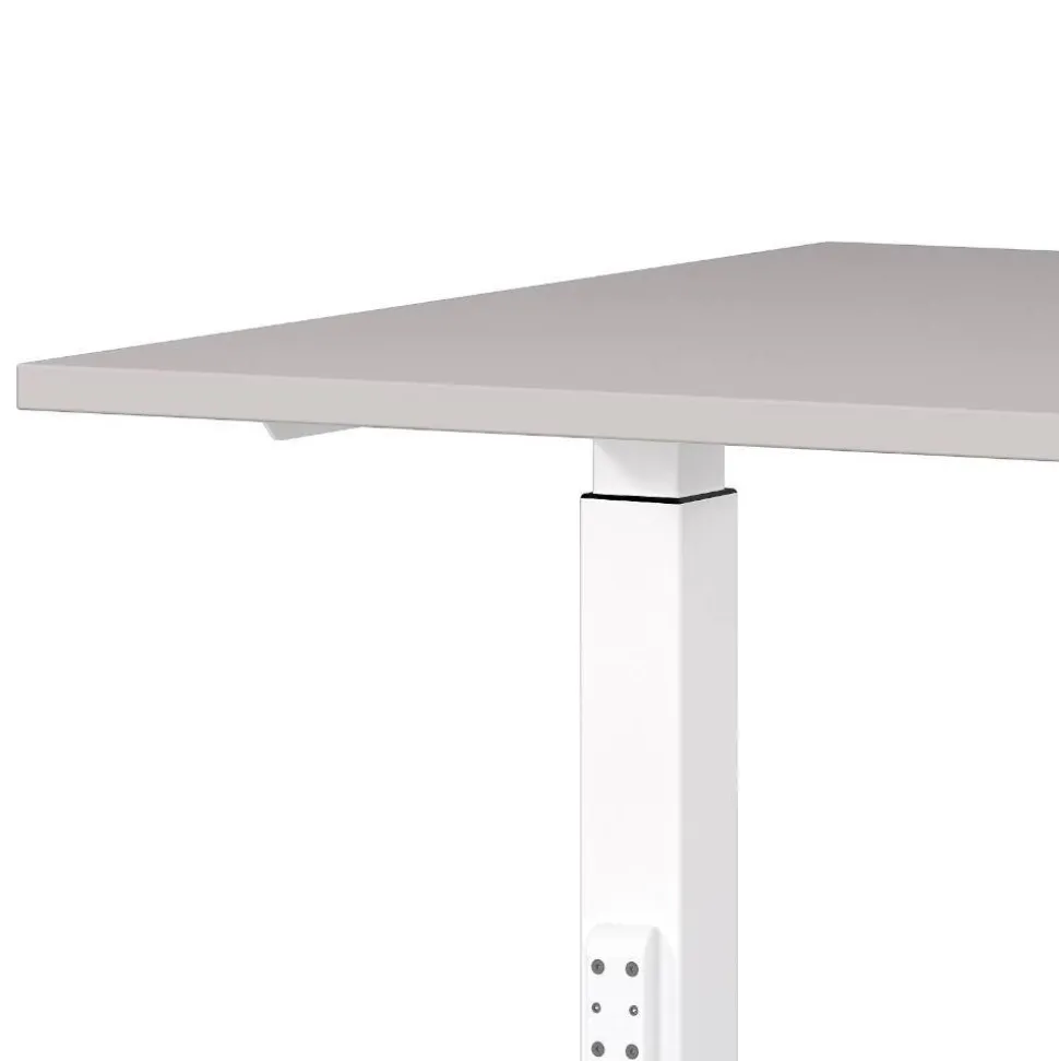Schreibtisch in Hellgrau und Weiß - Topper