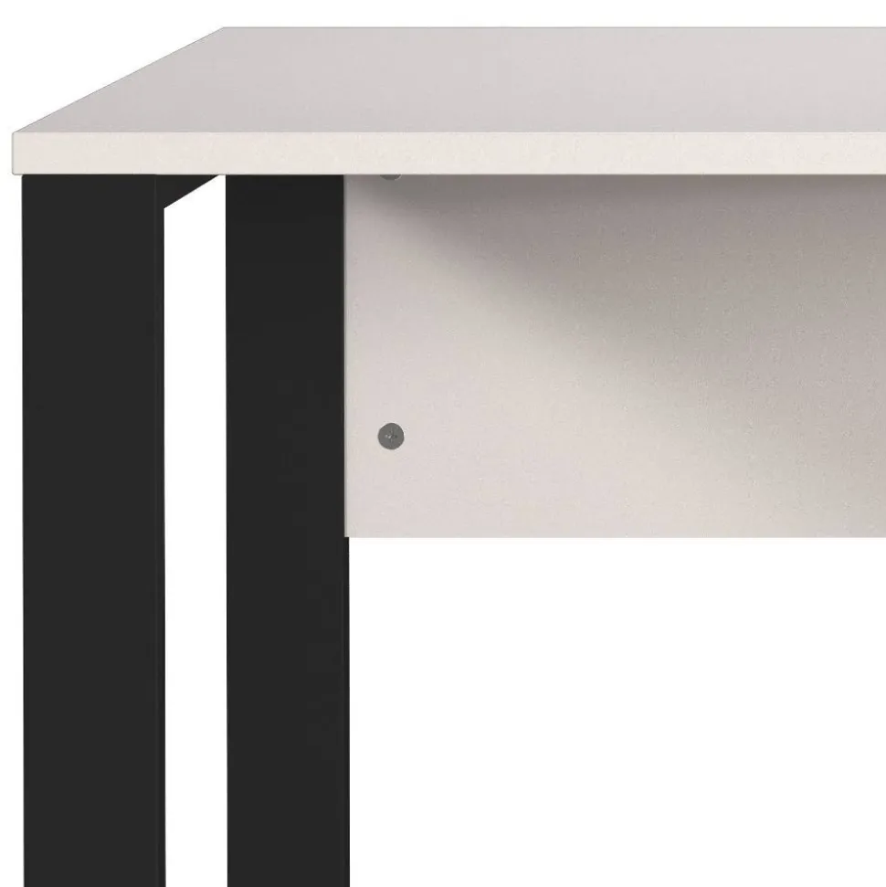 Schreibtisch in Hellgrau mit Schwarz - Chiron