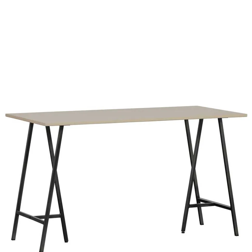 Schreibtisch in Hellgrau Kiefernholz - Amare