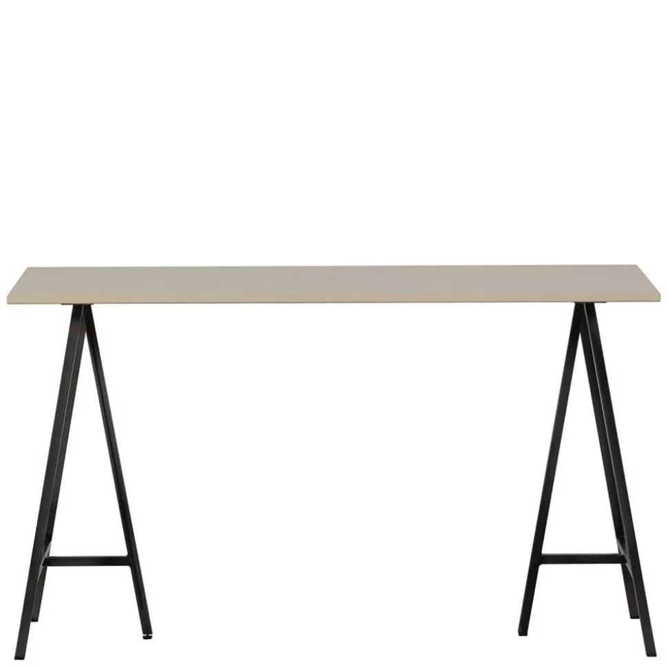 Schreibtisch in Hellgrau Kiefernholz - Amare