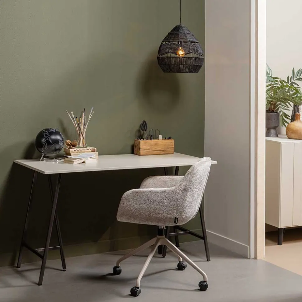 Schreibtisch in Hellgrau Kiefernholz - Amare