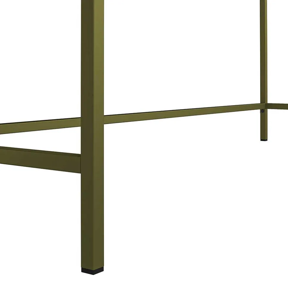 Schreibtisch in Walnuss Optik und Oliv Grün - Cedreona