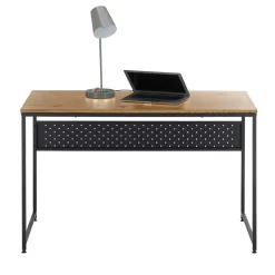 Schreibtisch in Wildeiche Optik und Schwarz - Caprera